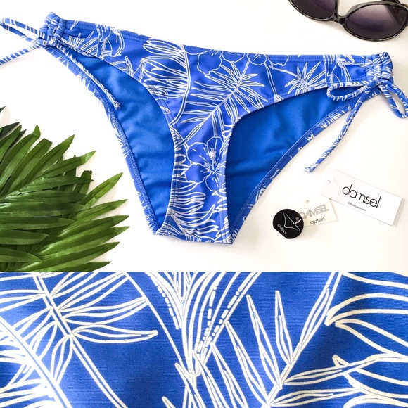 Damsel Other - Damsel Bikini Cheeky Bottom Fronds Hibiscus, sz M
